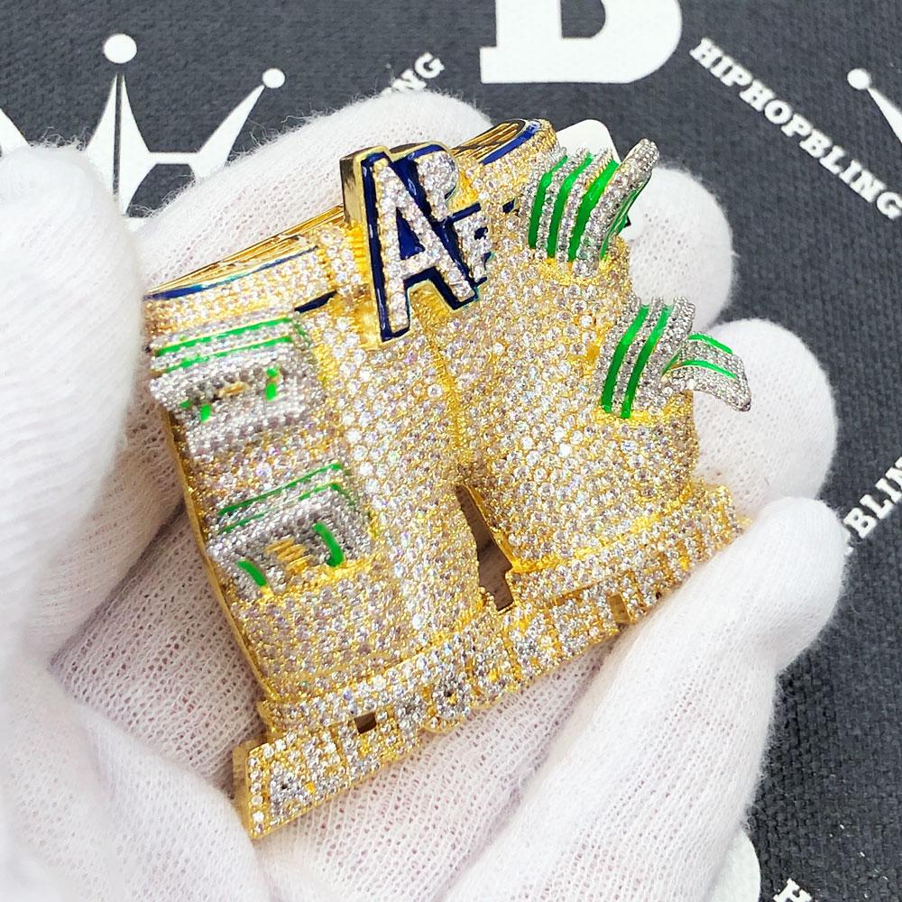 All Pockets Full CZ Hip Hop Bling Iced Out Pendant