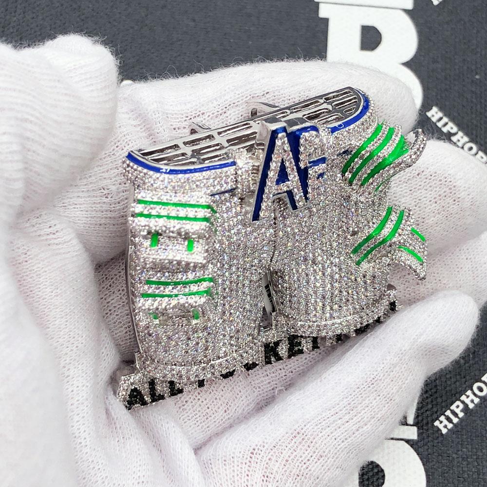 All Pockets Full CZ Hip Hop Bling Iced Out Pendant