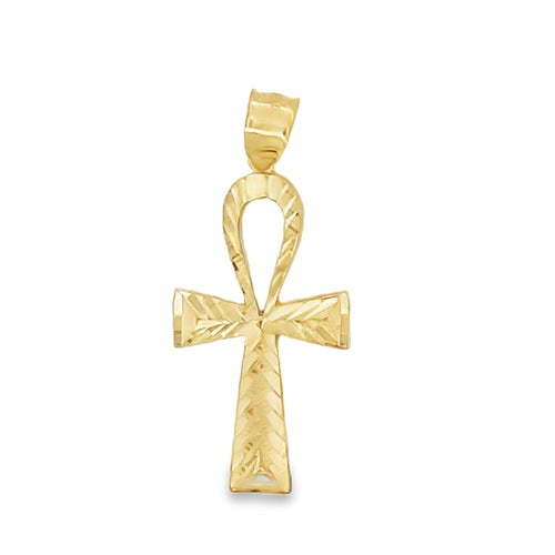 Ankh Cross DC 10K Yellow Gold Pendant