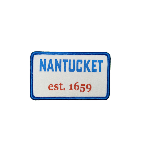 Atlanta Velcro Patch for Winter Hat (White, Maggie Blue, Red)