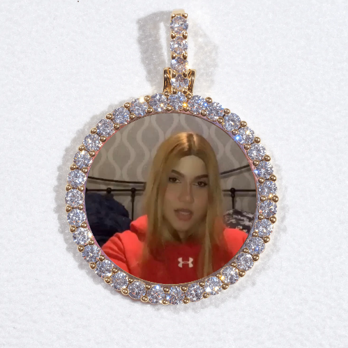 3D CIRCLE CUSTOM PICTURE PENDANT SMALL SIZE