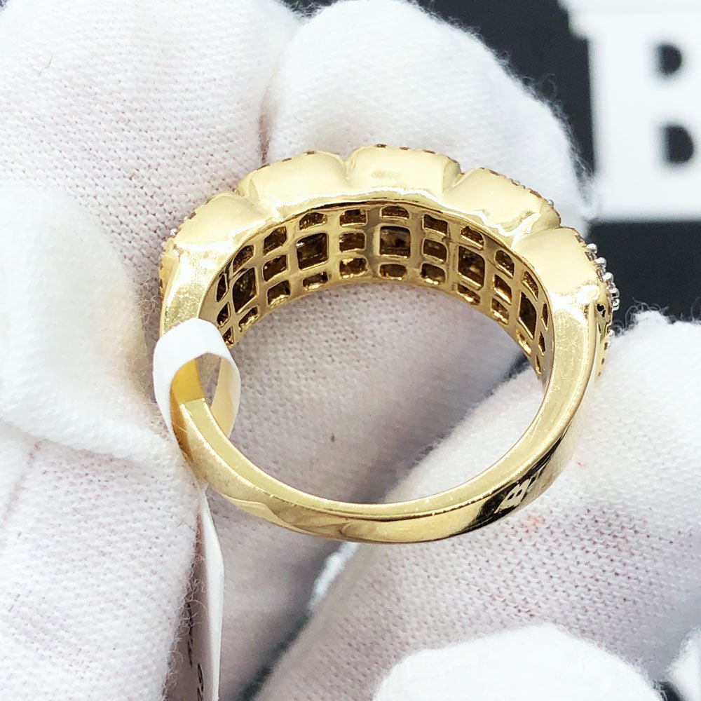 Baguette Cluster .90cttw Diamond Ring 10K Gold