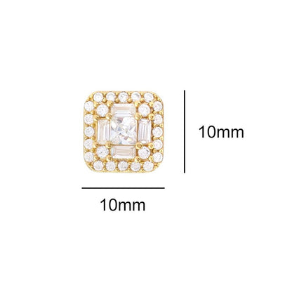 Baguette Cluster CZ Iced Out Earrings .925 Silver