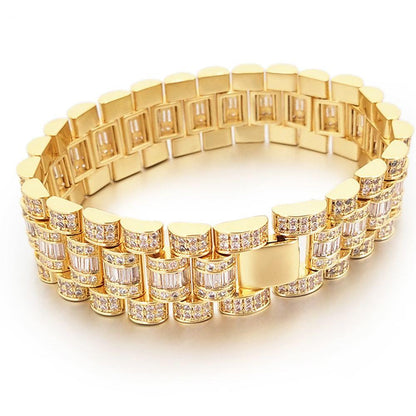 Baguette Custom President Bling Bling Bracelet