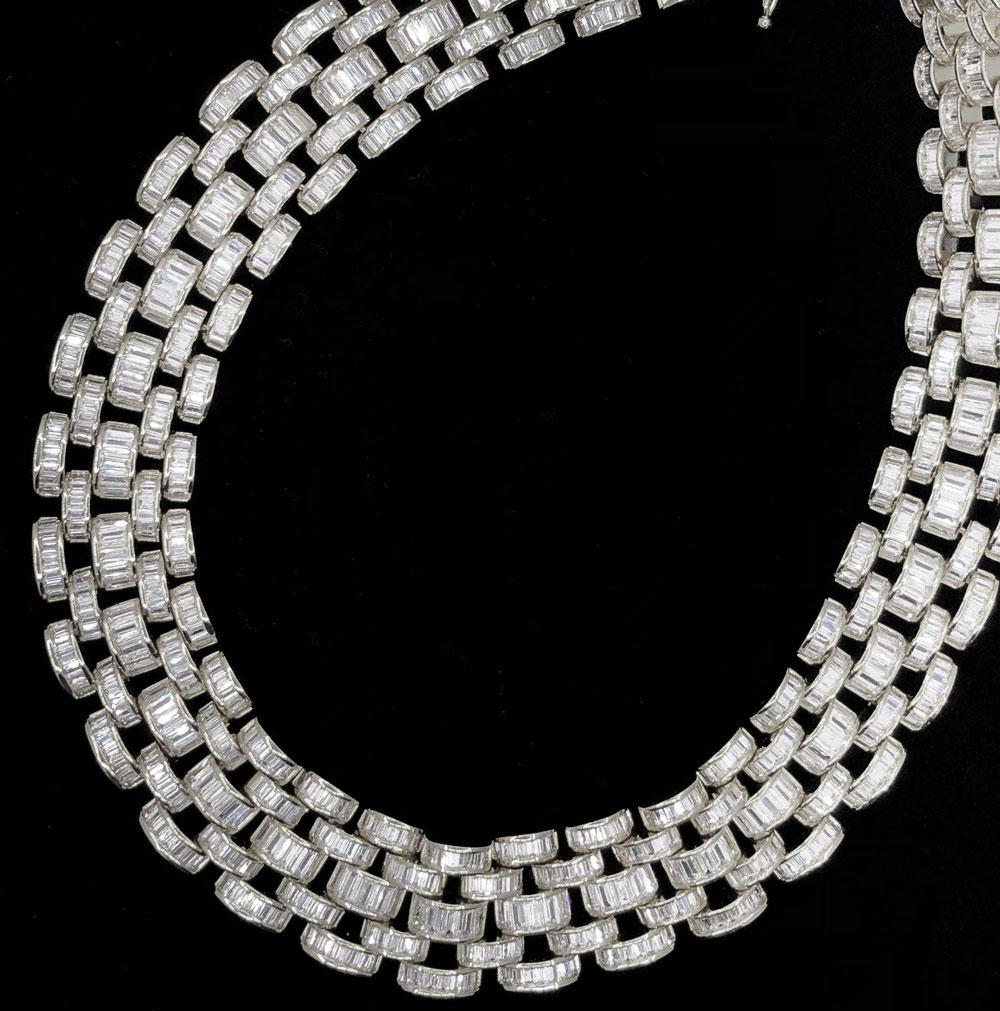 Baguette Jubilee Hip Hop Bling Bling CZ Iced Out Chain