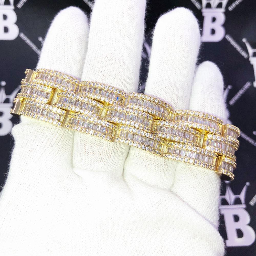 Baguette Jubilee VVS Iced Out Hip Hop Bracelet