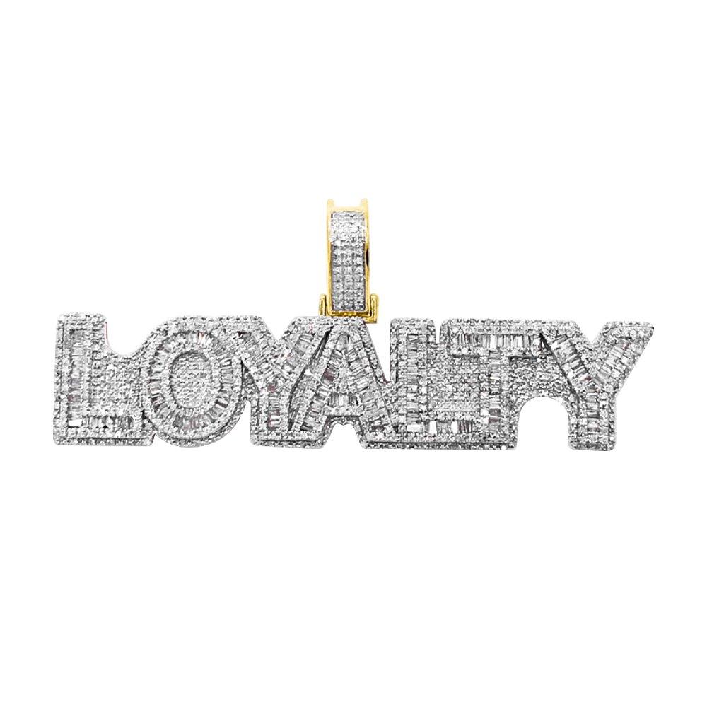 Baguette Loyalty Diamond Pendant 1.83cttw 10K Yellow Gold