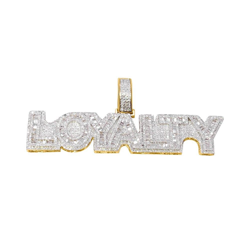 Baguette Loyalty Diamond Pendant 1.83cttw 10K Yellow Gold