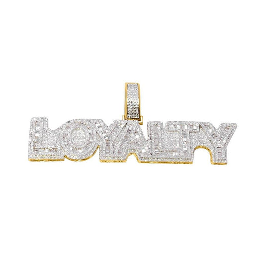 Baguette Loyalty Diamond Pendant 1.83cttw 10K Yellow Gold