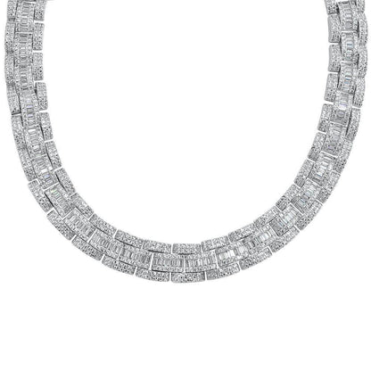 Baguette Oyster Bling Bling CZ Iced Out Chain