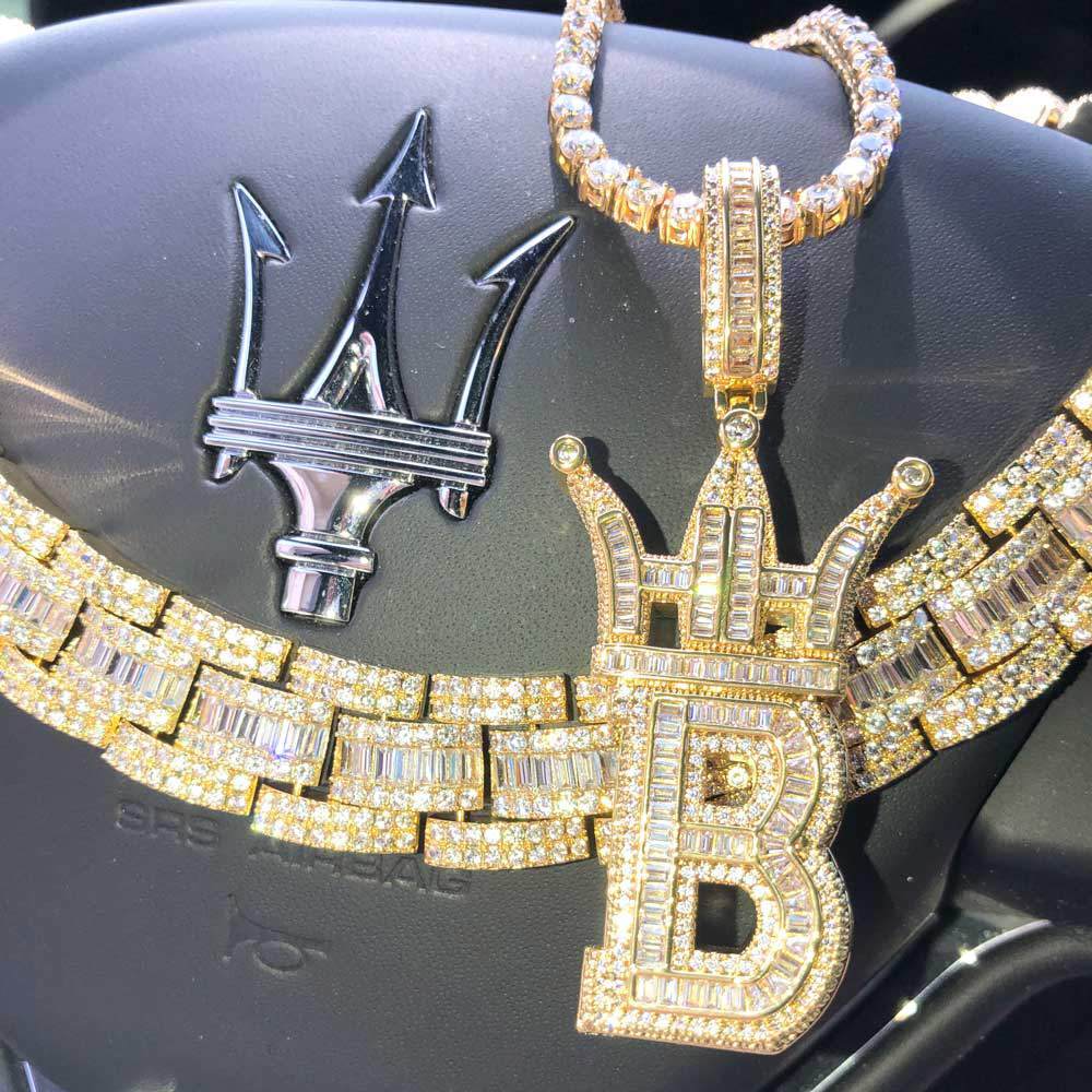 Baguette Oyster Bling Bling CZ Iced Out Chain