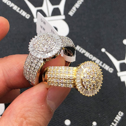 Baguette Sunburst Diamond Ring 2.18cttw 10K Gold