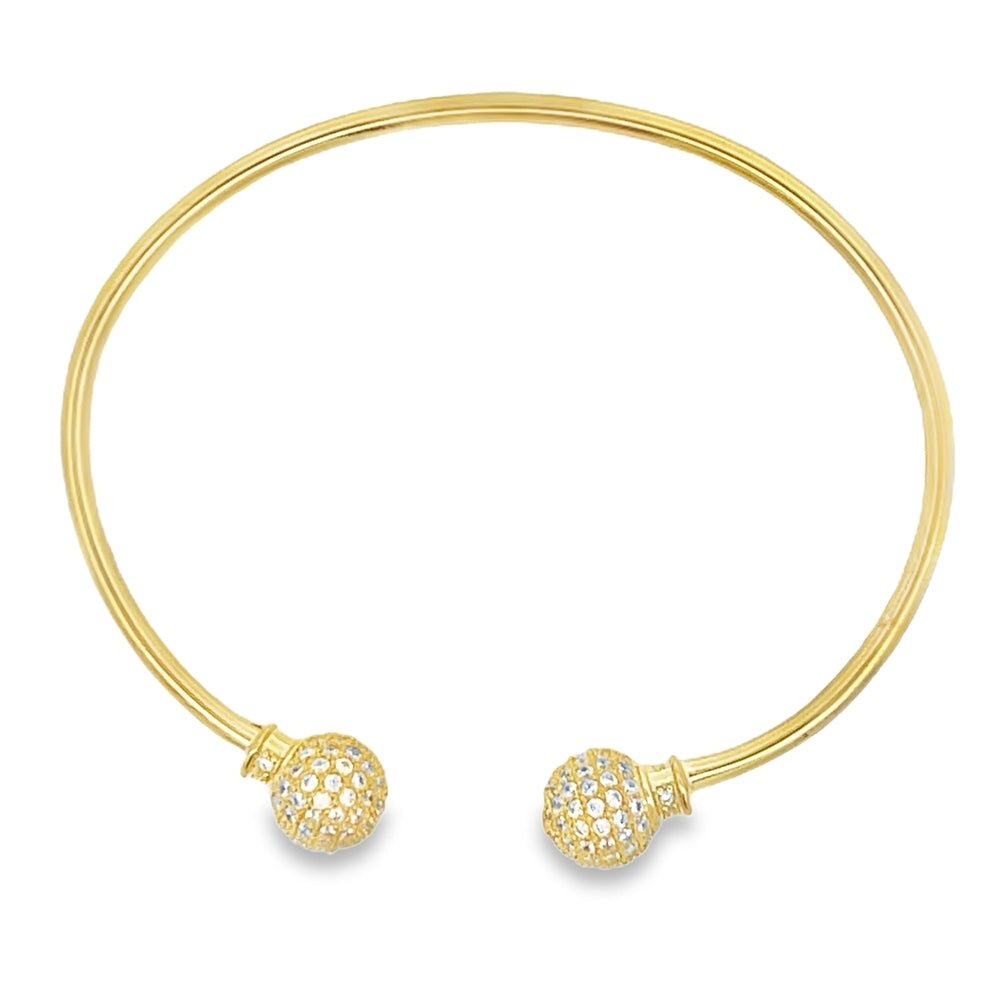 Ball CZ Bracelet .925 Sterling Silver