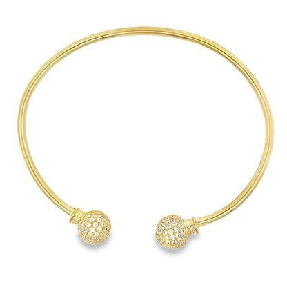 Ball CZ Bracelet .925 Sterling Silver