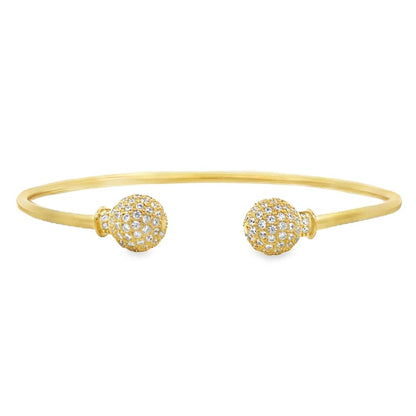 Ball CZ Bracelet .925 Sterling Silver