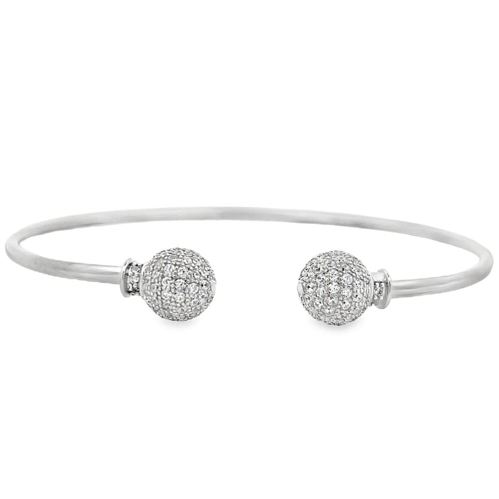 Ball CZ Bracelet .925 Sterling Silver