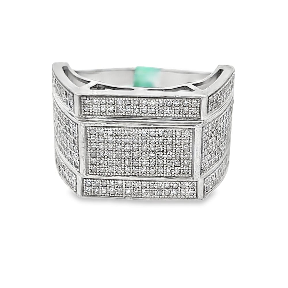Baller 1.06cttw Diamond Ring .925 Sterling Silver