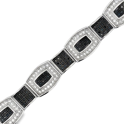 Baller Link Black & White CZ Hip Hop Bracelet