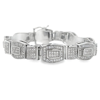 Baller Link CZ Hip Hop Bracelet