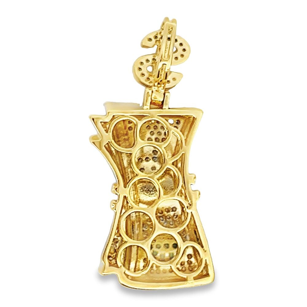 Band of Hundreds Money CZ Hip Hop Iced Out Pendant