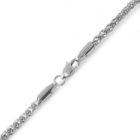 Basket Weave Stainless Steel Bracelet 4MM