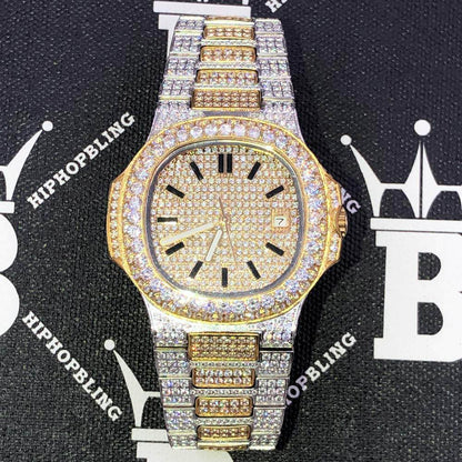 Best Quality Modern CZ Stainless Steel Watch Bling Bling