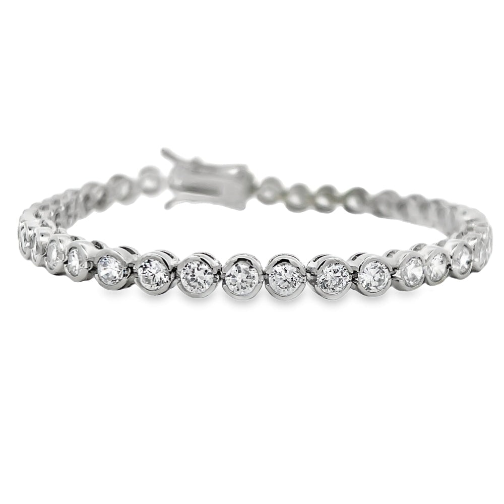 Bezel Set CZ Tennis Bracelet