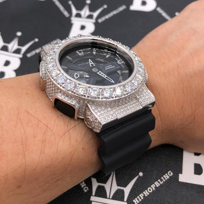 Big Bez 17.75 Carat Moissanite VVS Iced Out G Shock GA110 Custom Watch