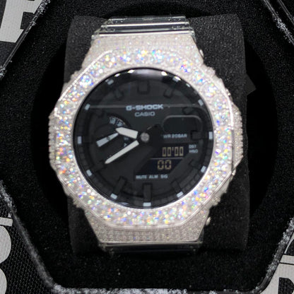 Big Boy Moissanite VVS Iced Out G Shock GA2100 Custom Watch 8.50 Carat