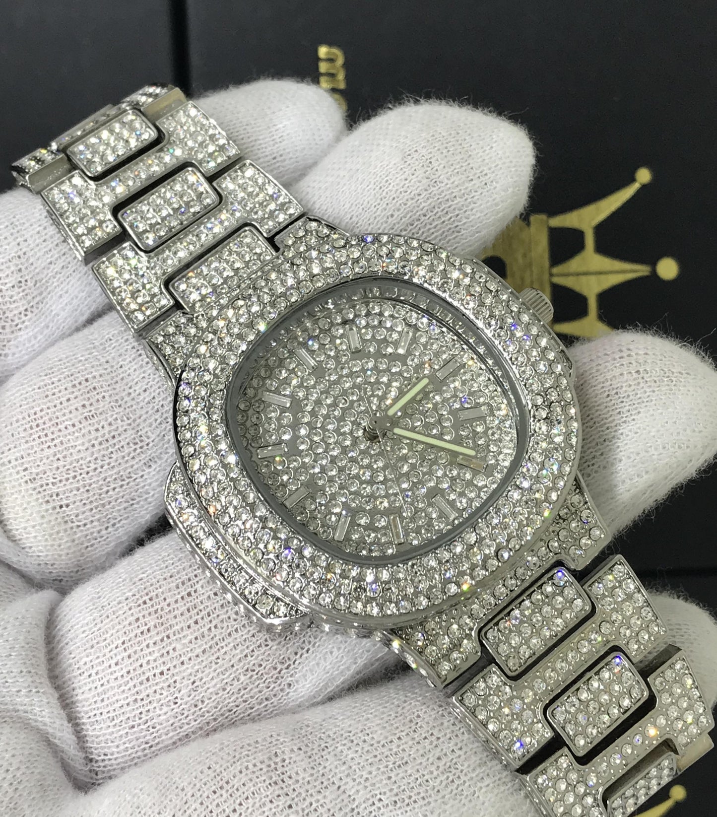 Big Face 44MM Bling Bling Blizzard Watch