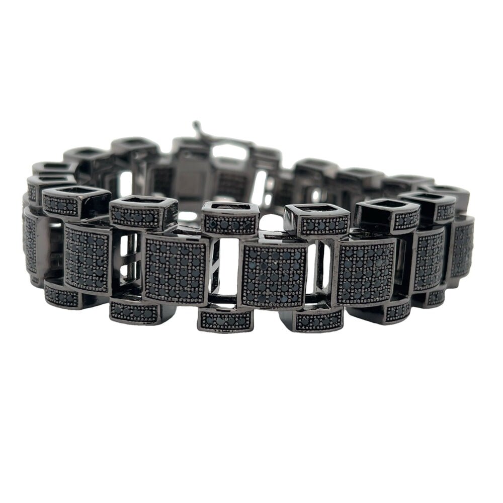Black Classic CZ Hip Hop Bracelet