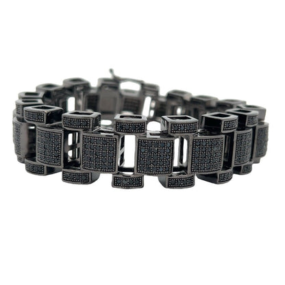 Black Classic CZ Hip Hop Bracelet