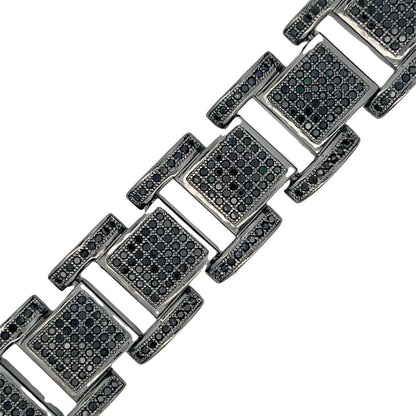 Black Classic Link CZ Hip Hop Bracelet