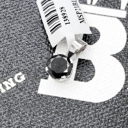 Black Diamond Stud 1.06cttw Pendant .925 Silver