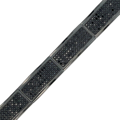 Black Rectangle Link CZ Hip Hop Bracelet