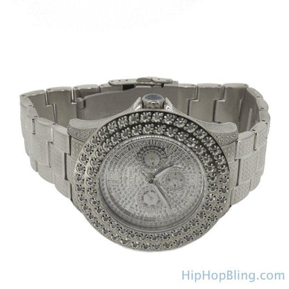 Bling 2 Row .50cttw Diamond Hip Hop Watch IceTime