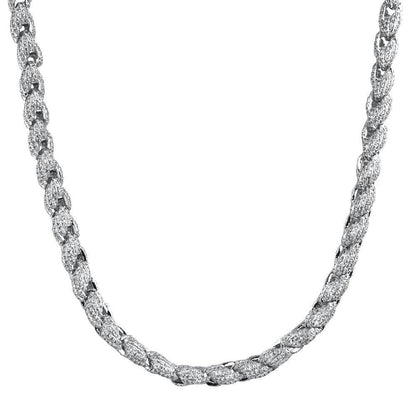 Bling Bling Rope Chain 8MM in Rhodium