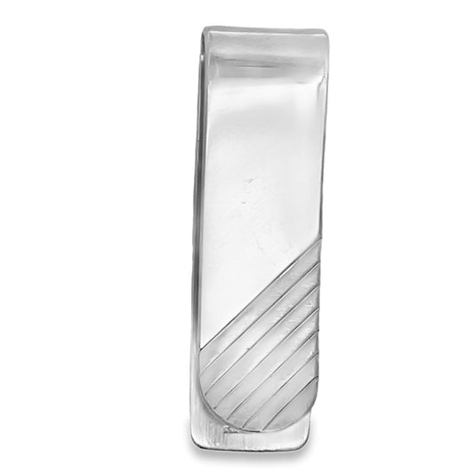 Bottom Stripe Money Clip .925 Sterling Silver