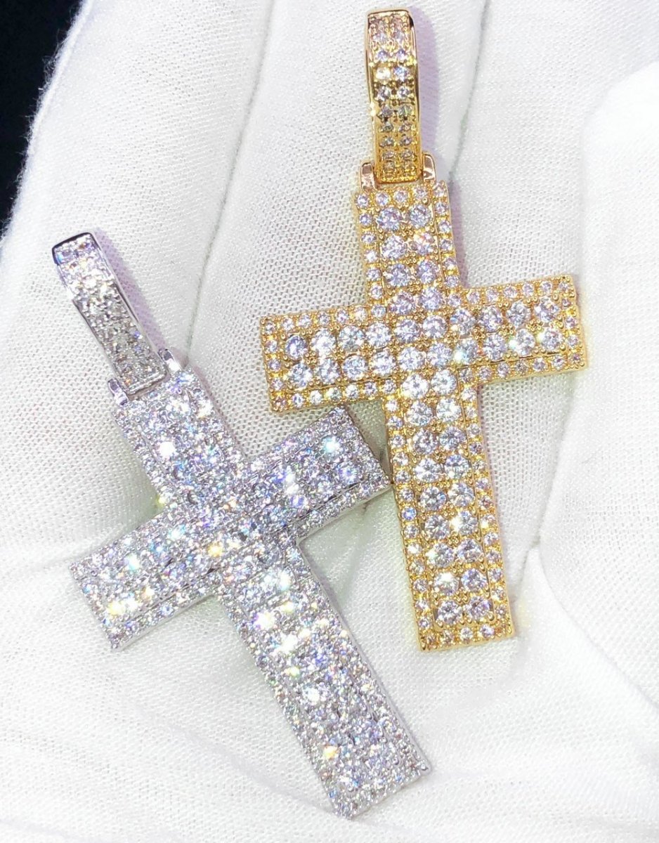Box Cross Hip Hop Bling Bling Pendant
