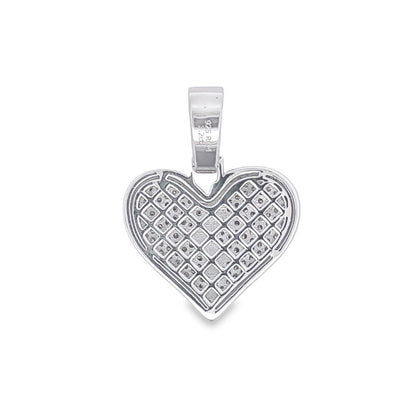 Broken Heart VVS Moissanite Pendant .925 Sterling Silver