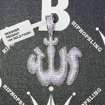 Bubble Allah Arabic Muslim CZ Hip Hop Bling Bling Pendant