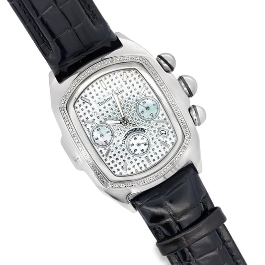 Bubble Face Real Diamond Watch