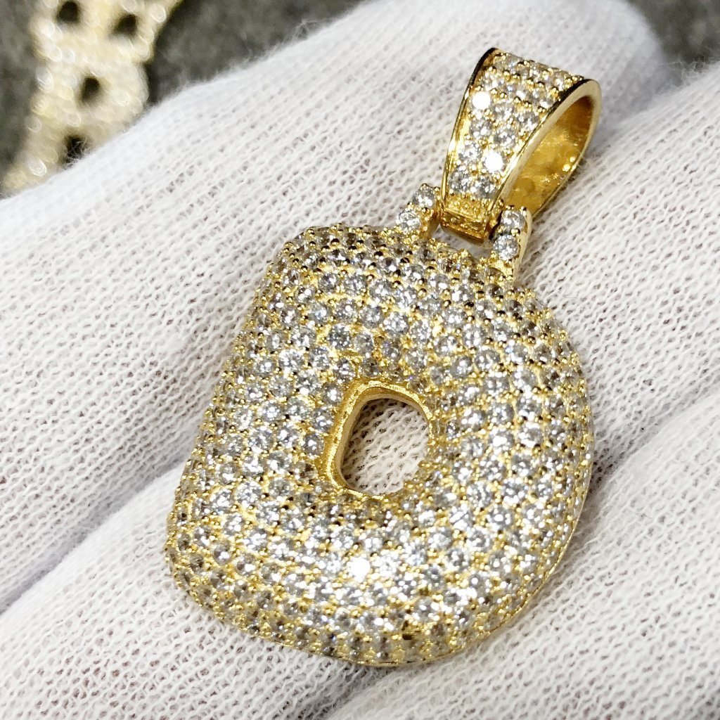Bubble Initial Letters - .925 Sterling Silver - 18K Gold