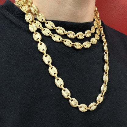 Bubble Link Mariner Bling Bling Gold CZ Chain