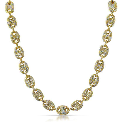 Bubble Link Mariner Bling Bling Gold CZ Chain