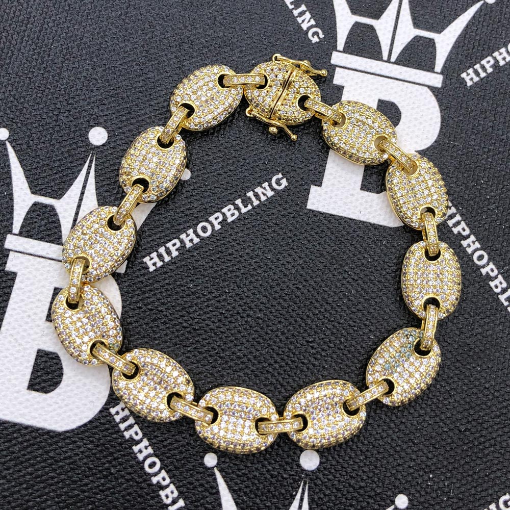Bubble Mariner Link Iced Out Hip Hop Bracelet