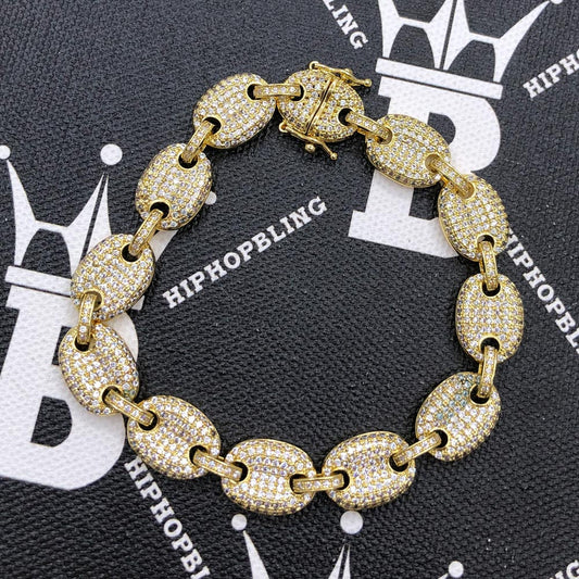 Bubble Mariner Link Iced Out Hip Hop Bracelet