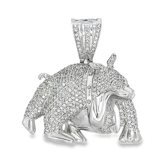 Bulldog CZ Iced Out Pendant