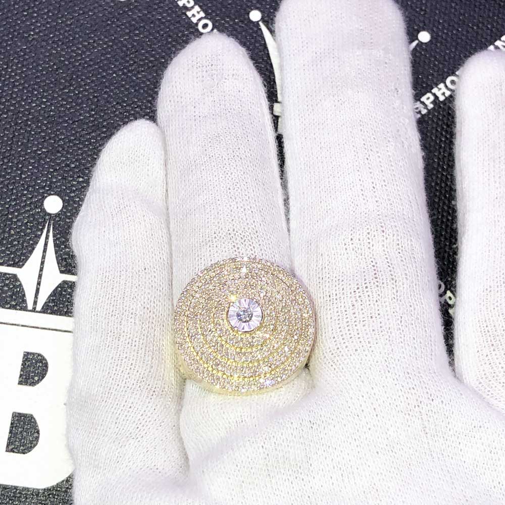 Bullseye .99cttw Diamond Ring 10K Yellow Gold