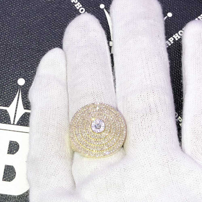 Bullseye .99cttw Diamond Ring 10K Yellow Gold